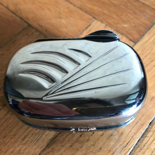 Metal car ashtray used with magnets, retro vintage style