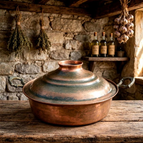 Vintage copper cookware set like new, 3 pieces