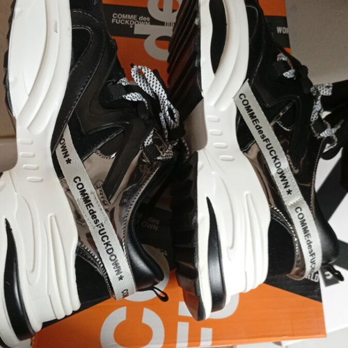 Come des FUCKDOWN* sneakers new, black and silver, size 42