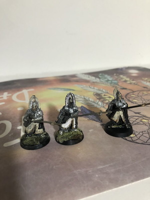 LOTR MESBG 3 Guards of the Fountain Court metal figures Gondor OOP