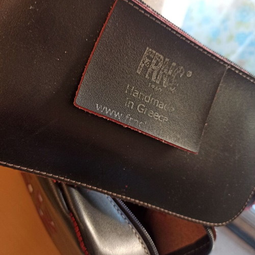 Franco leather women's bag used, black backpack style