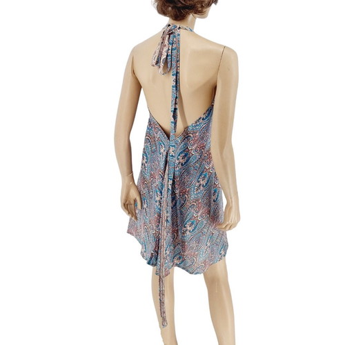 Short dress 100% viscose new, one size multicolor