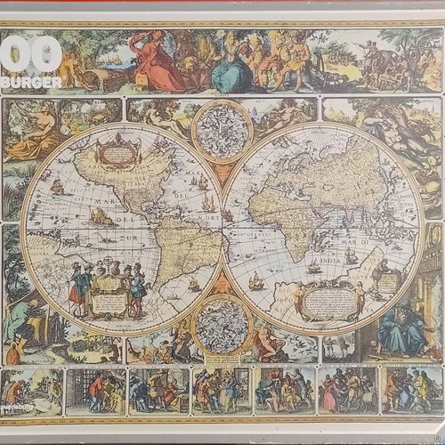 Puzzle Nicolaes Visscher Historical Map of the World Ravensburger 5000 like new, sealed bag
