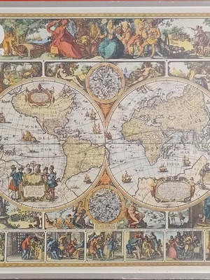 Παζλ Nicolaes Visscher Historical Map of the World Ravensburger 5000 σαν καινούργιο, σφραγισμένη σακούλα