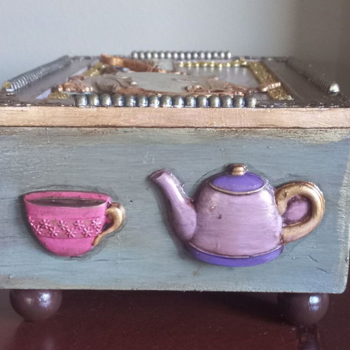 Decorative kitchen box for tea bags new