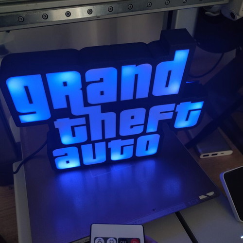 Light Box Grand Theft Auto GTA with Colorful LED and USB