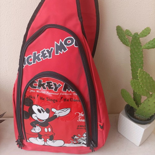 Mickey Mouse school bag used with cross strap buckle