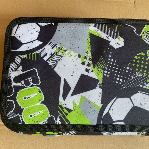 Triple Football Pencil Case with Stationery Set