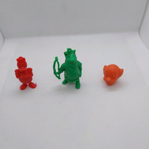 Bozo shrimp miniatures vintage used, 70s figures
