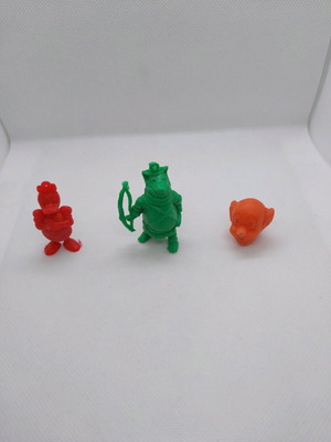 Bozo shrimp miniatures vintage used, 70s figures