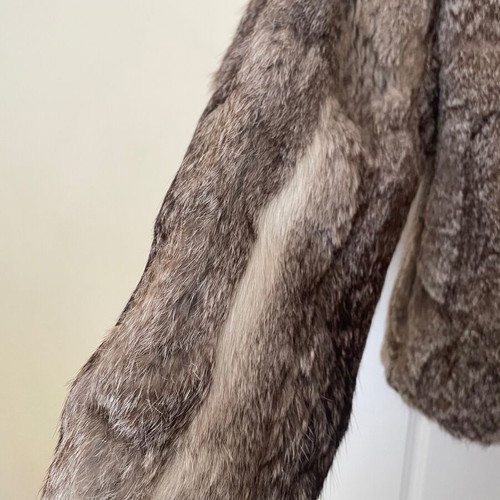 Rabbit fur coat used, small-medium, in nice colors