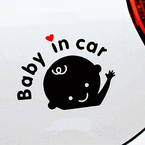 Baby in Car Sticker Black for Boy New