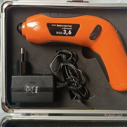 Bavaria by Einhell BSD 3.6 rechargeable screwdriver with 100 bits and case new