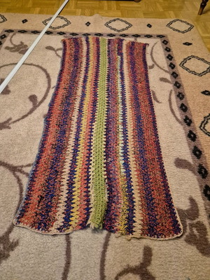 Handmade wool colorful runner rug like new