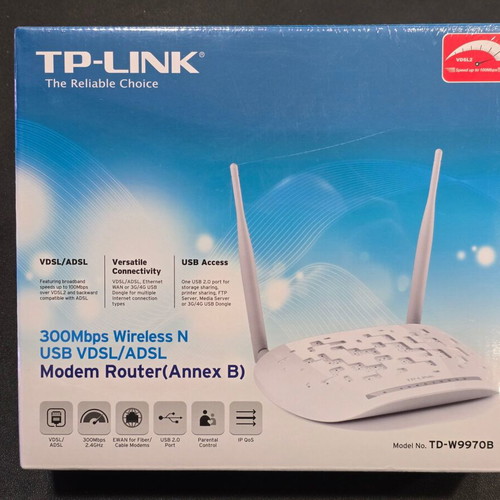 TP-Link TD-W9970B VDSL/ADSL Modem Router sealed, new
