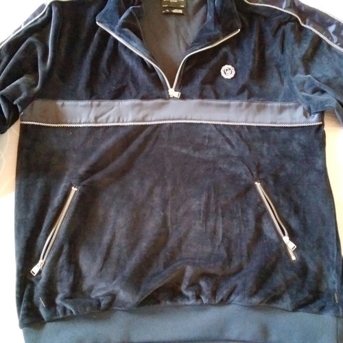 Crooks & Castles velvet sweatshirt new, black, size XL