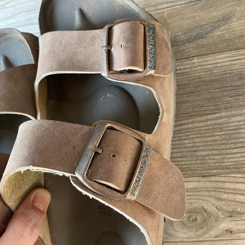 Birkenstock sandals used, brown, size 38