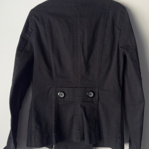 H&M black trench-style jacket like new, size 40