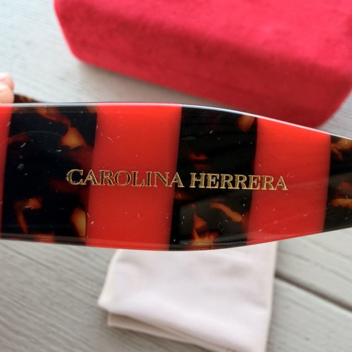 Carolina Herrera sunglasses like new, red