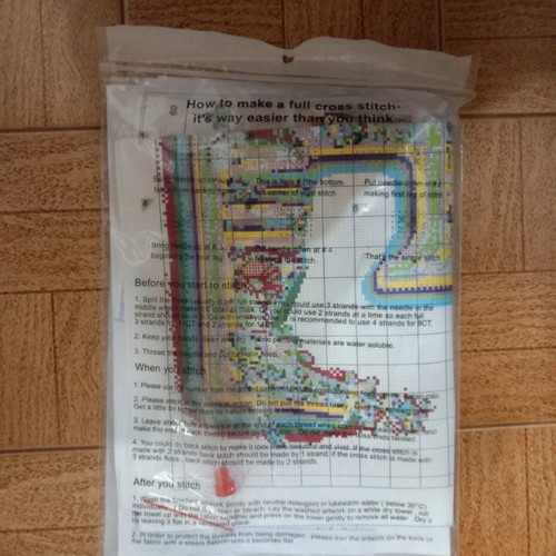 Cross stitch embroidery kit "E"