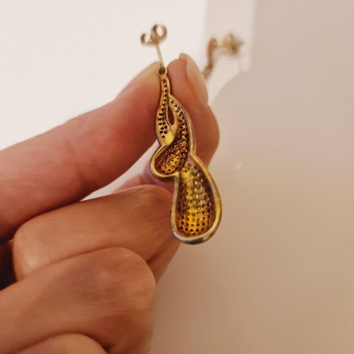 925 Silver Gold Plated Earrings like new