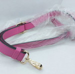 Adjustable bubblegum pink bag strap
