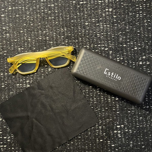 Neda Yellow Frosted Sunglasses like new, multicolor