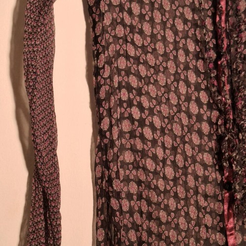 Oltre blouse used, long-sleeve, colorful, sheer printed