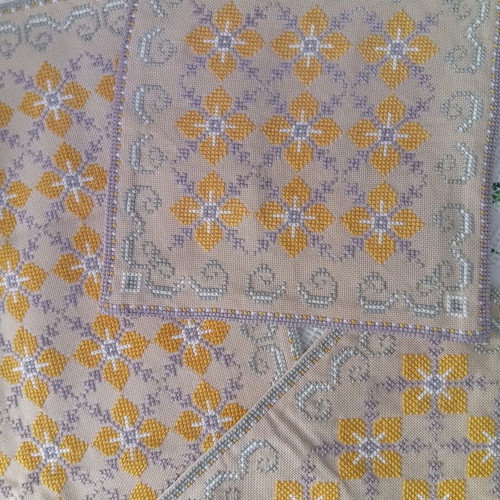 Handmade embroidered table linens set