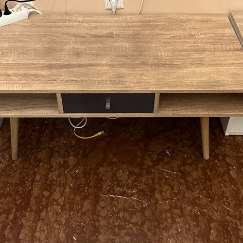 Furniture set TV stand and 2 nightstands like new, wood finish
