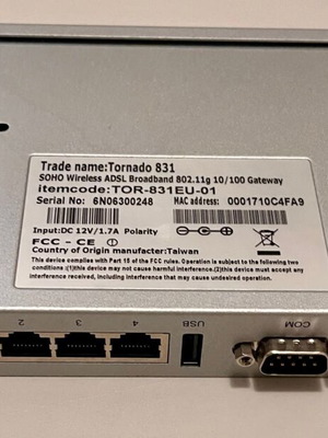Router Tornado 831 used