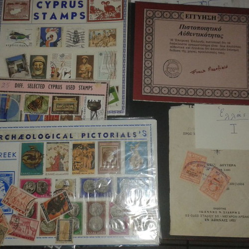 Stamps old and new Greek and foreign in various series