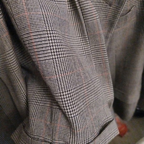 Carven Paris checked grey and white suit like new, size 58