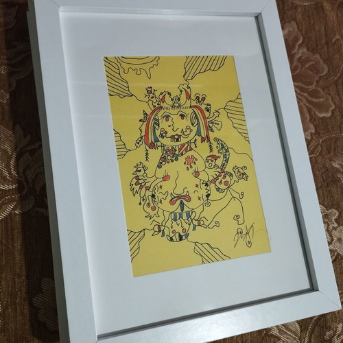 The Guardian of Knowledge Handmade framed artwork new
