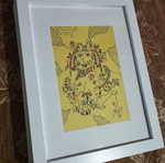 The Guardian of Knowledge Handmade framed artwork new