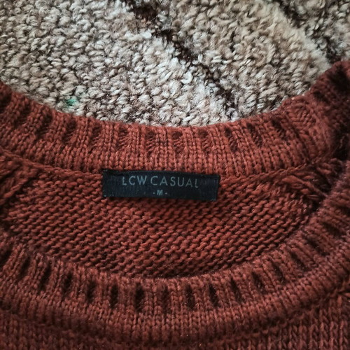 Men's sweater brown-bordeaux size M like new