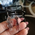 Retro hanging earrings silver new