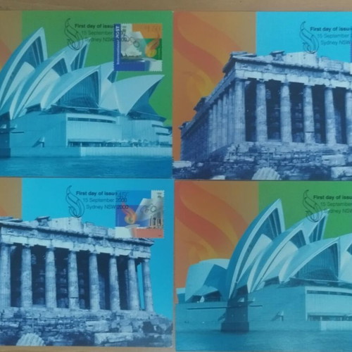First day of issue card postal envelopes, new, set of 4