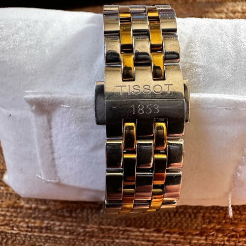 Tissot Carson women's wristwatch, silver and gold bracelet