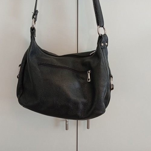 Creole black leather crossbody bag used