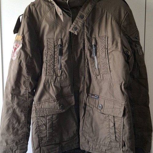 Biston men's jacket used, slightly waterproof, size L, dark khaki