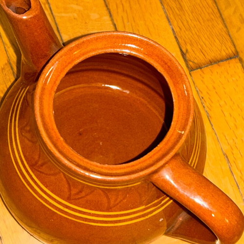 Vintage Bulgarian Ceramic Tea Set Troyan Pottery, 10 pieces, like new