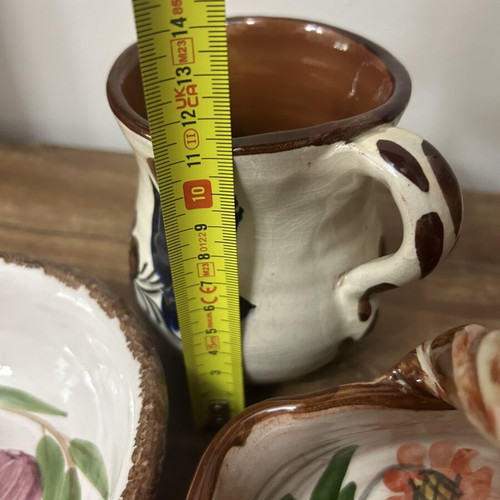 Set of 3 handmade vintage ceramics like new, handpainted