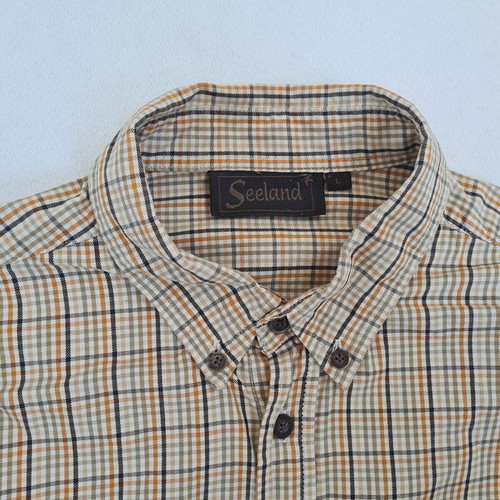 Seeland men's hunting shirt size L, checked, long sleeve, cotton, like new