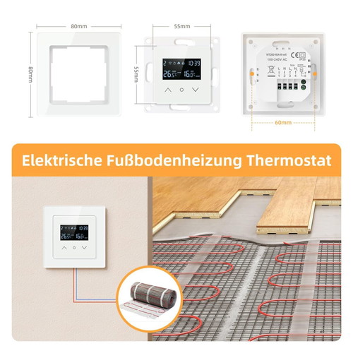 Smart WiFi Thermostat for Underfloor Heating MIUCDA 16A like new