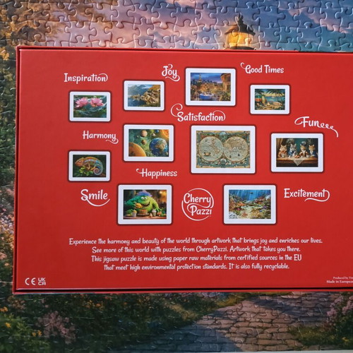 Cherry Pazzi Puzzle 500 Pieces like new, Moonlight Lighthouse