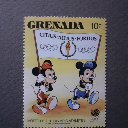 Grenada Walt Disney Summer Olympic Games Seoul '88 stamp set, 6 pcs