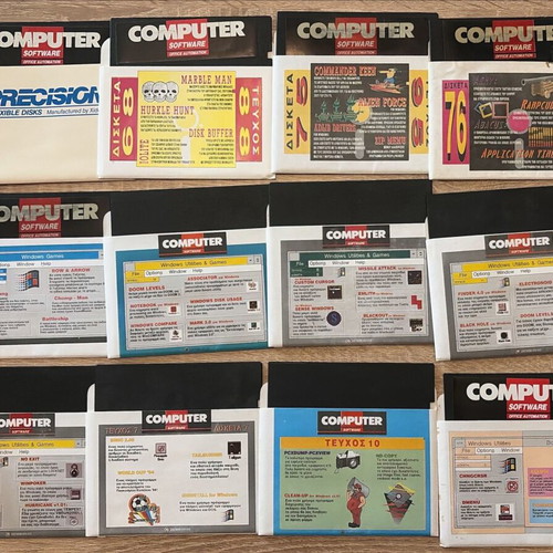 Lot of 12 authentic Computer Software magazine floppy disks used