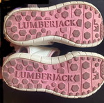 Lumberjack anatomical kids sandals like new, white pink size 30