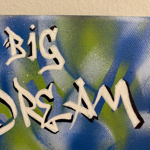 Canvas Big Dream 13x18 cm handpainted